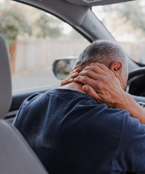 Middle-aged man with neck pain