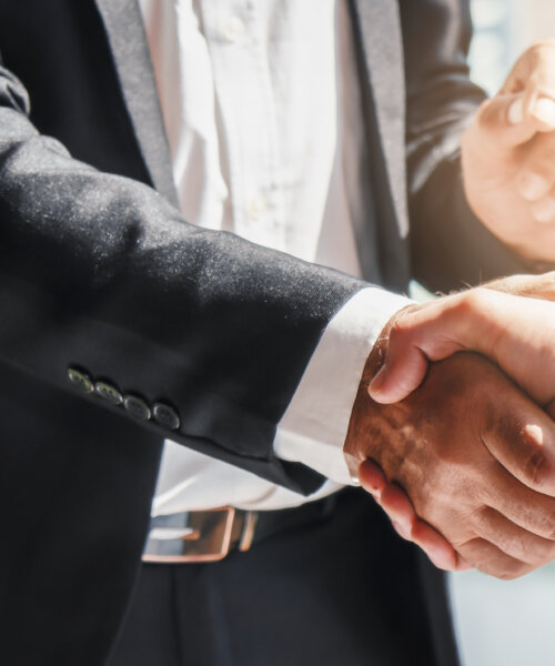 business background of businessman having handshake