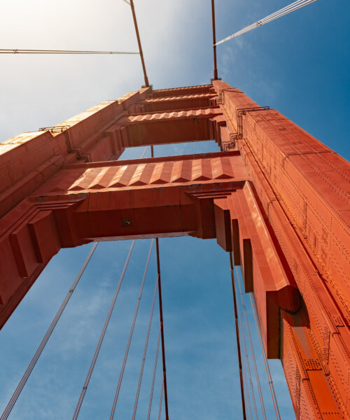 Golden Gate Bridge (San Francisco, California, USA) detail shot