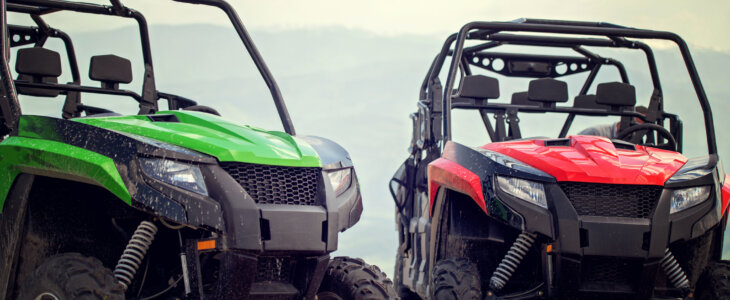 quad bike or ATV and UTV vehicles.